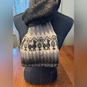 Elegant Grays and White Alpaca Scarf
